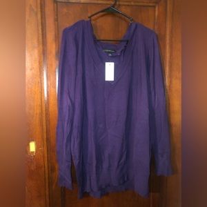 Lane Bryant long sleeve sweater in purple (Plus Size)